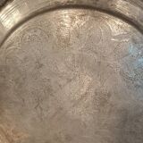 Oriental silver-plated copper tray