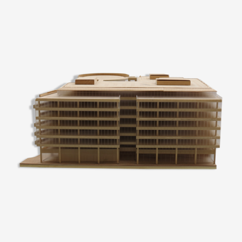 1970s Plywood and perspex Modernist Architect's Model