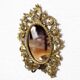 Miroir en laiton avec bougeoir