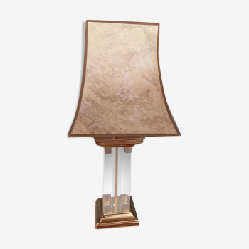 Lamp Le Dauphin in Plexiglas and brass from the 70