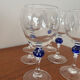 Luminarc wine glass set made in France vintage glass with a ball in