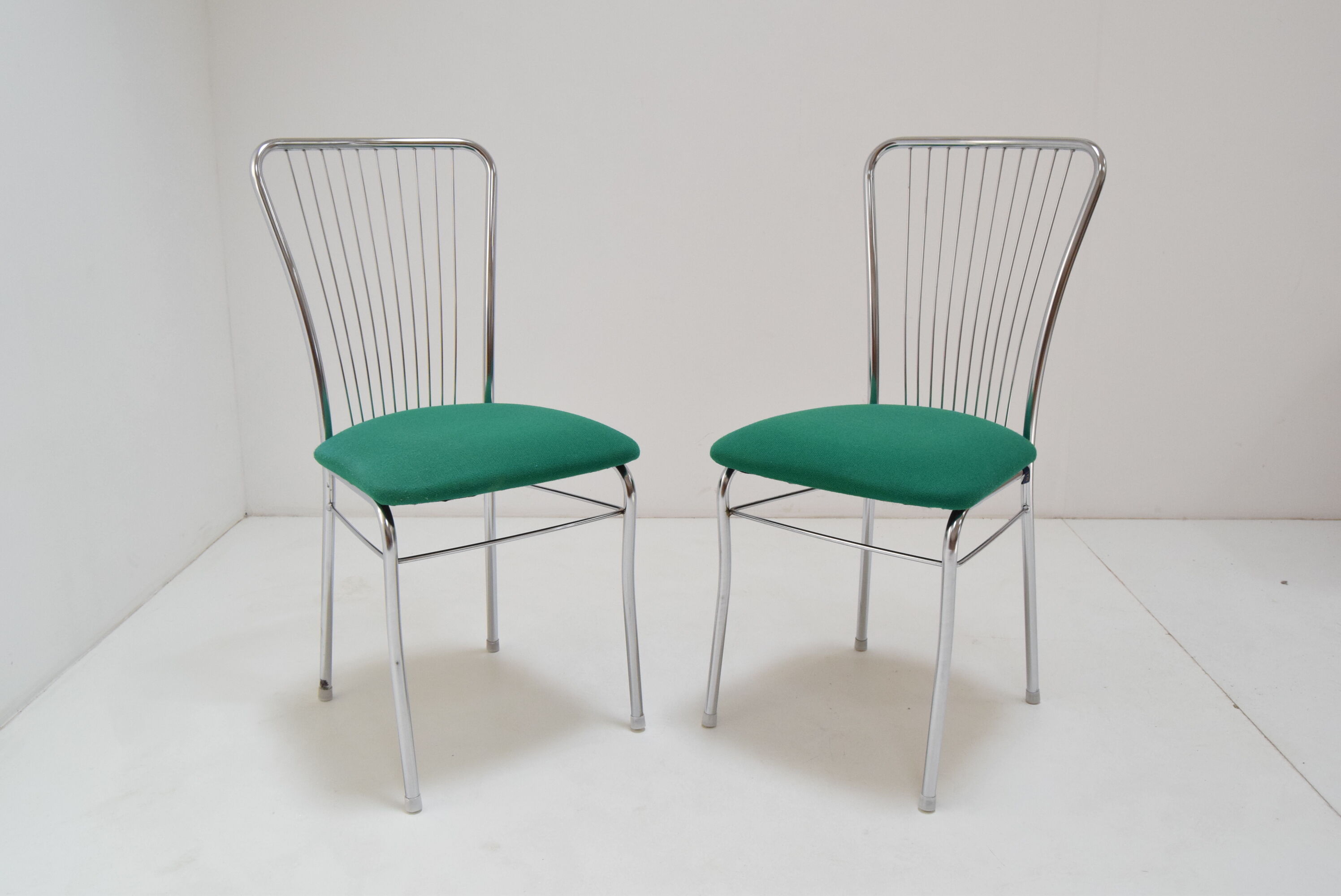Pair of Mid-century Chrome Chairs,Nowy Styl,circa 1980's.