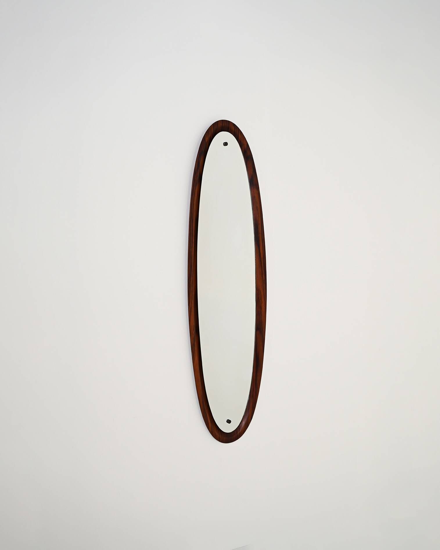Scandinavian rosewood mirror, 1960s