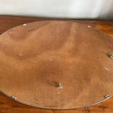 Large oval mirror with chrome surround