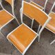 6 school chairs 70s industrial vintage school communities Mullca gaston cavaillon