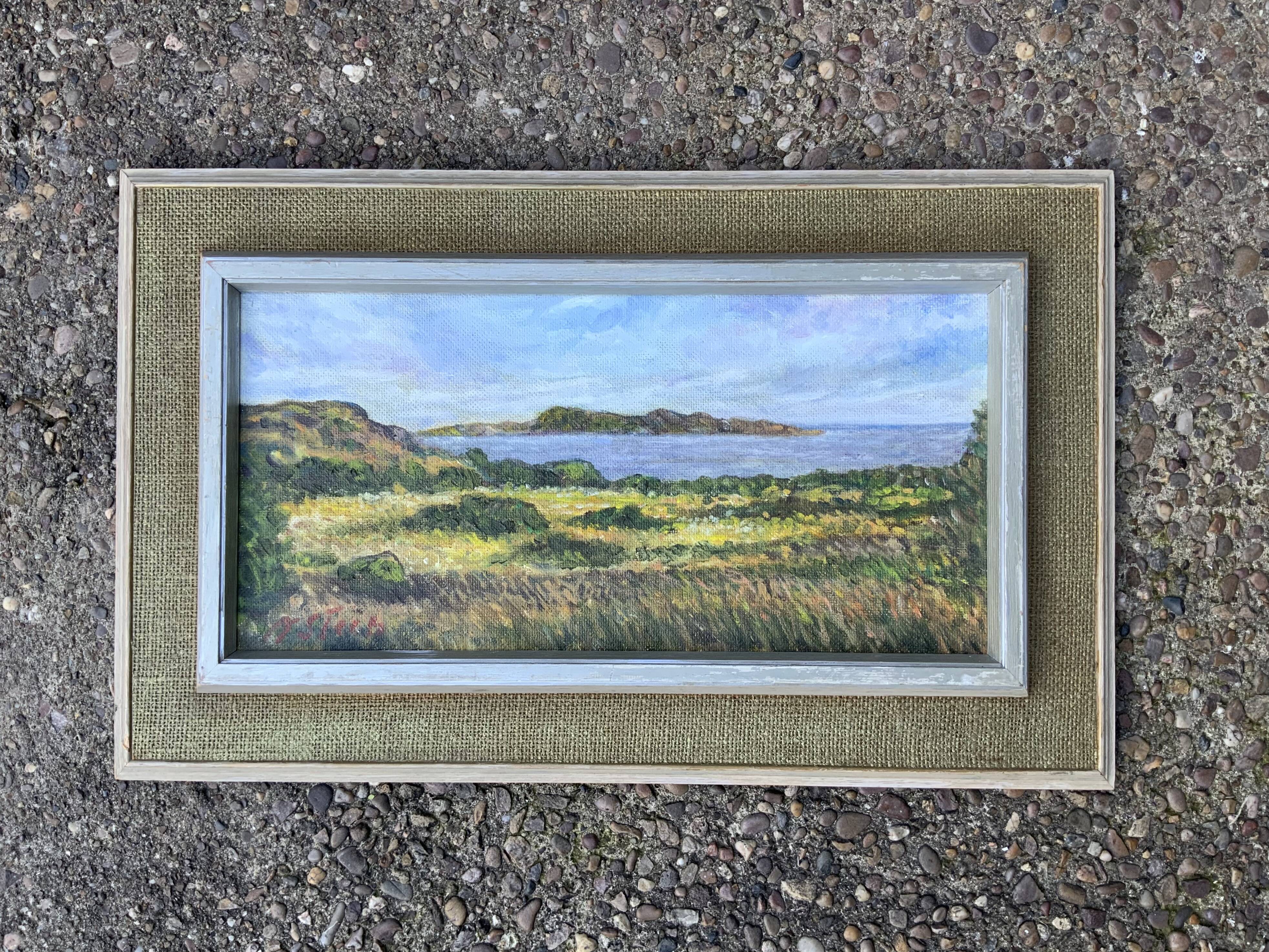 Vintage original landscape oil painting by N.Stern