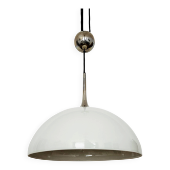 Adjustable Posa Pendant Lamp with Porcelain Shade by Florian Schulz