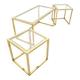 Set of Postmodern Brass, Steel and Glass Nesting Tables by Romeo Rega, Italy