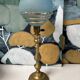 Opaline brass lamp