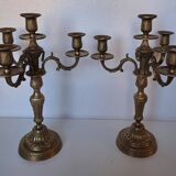 Pair of bronze candlesticks