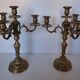 Pair of bronze candlesticks