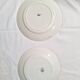 Round orange and blue plate HBCM and Creil and Montereau