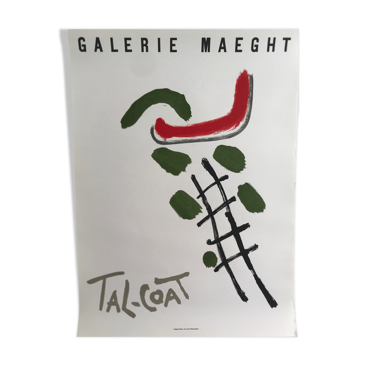 Pierre tal-coat, galerie maeght, 1959. poster made in original lithograph
