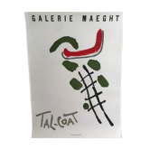 Pierre tal-coat, galerie maeght, 1959. poster made in original lithograph