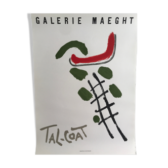 Pierre tal-coat, galerie maeght, 1959. affiche réalisée en lithographie originale