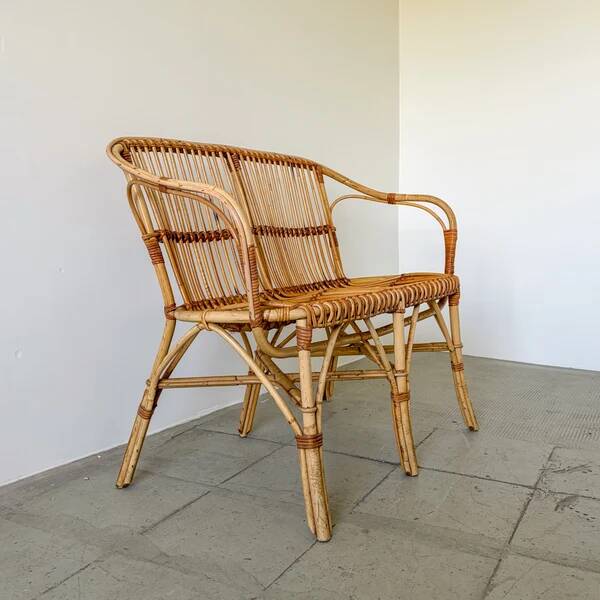 Rattan 2 seater sofa