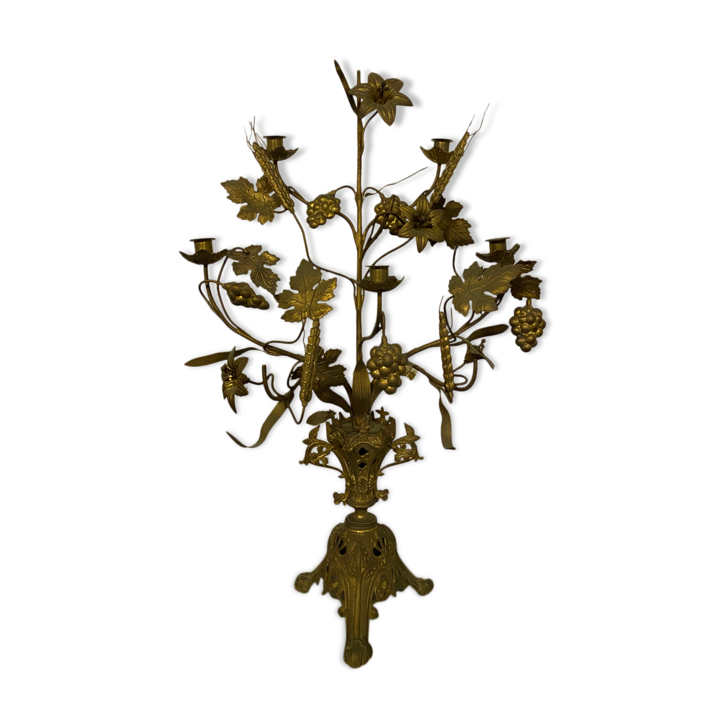 Golden bronze chandelier 19th