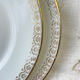 8 porcelain plates limoges w. guerin & cie blanche dorée