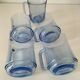 5 transparent blue Duralex mugs – French manufacturing