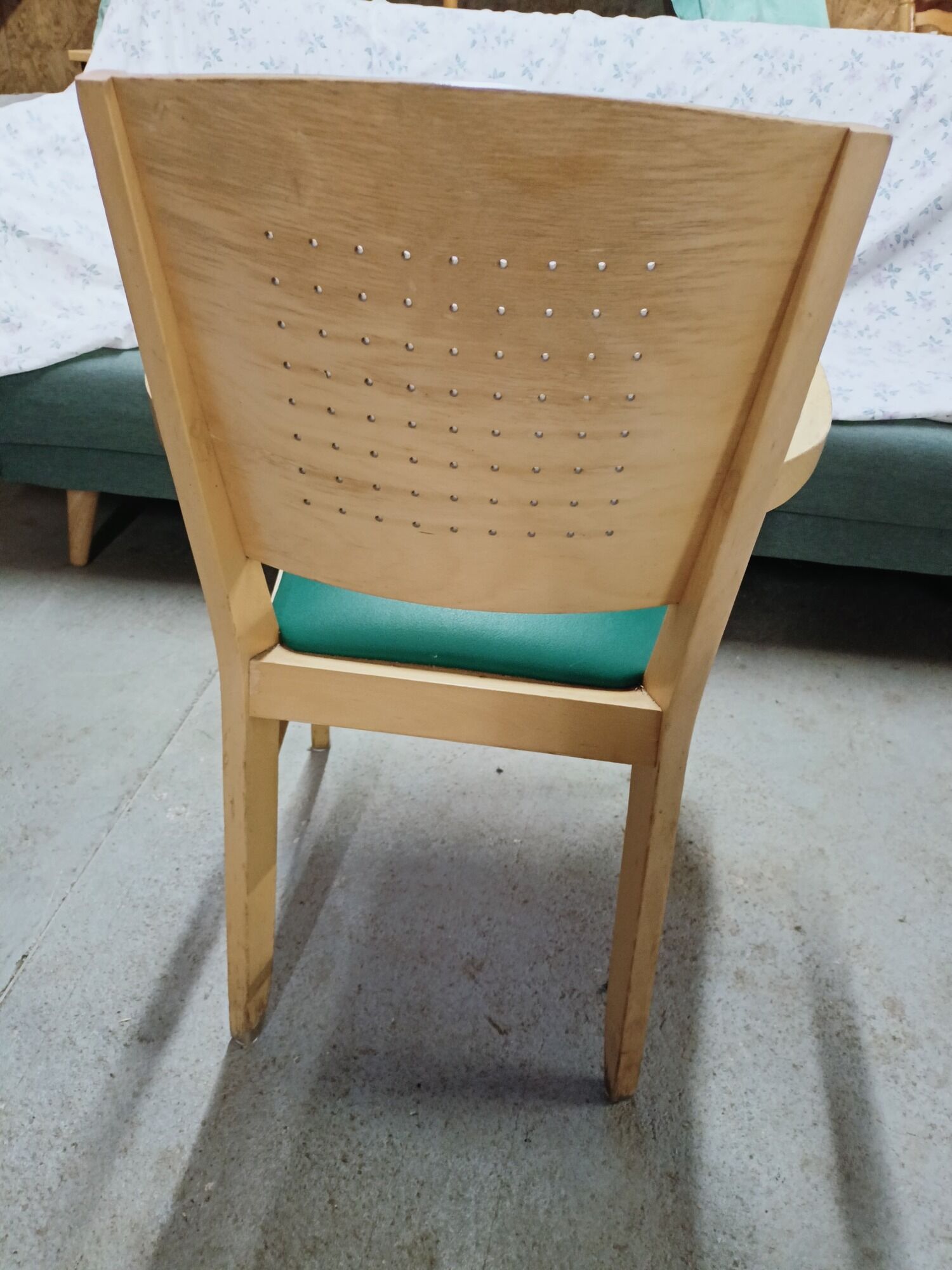 Set of 16 vintage Fameg wooden bistro armchairs