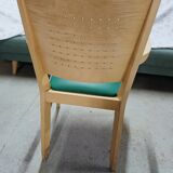 Set of 16 vintage Fameg wooden bistro armchairs