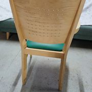 Set of 16 vintage Fameg wooden bistro armchairs