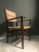 1930's Dutch oak and rush armchair.