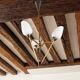 60s chandelier, brass and opaline