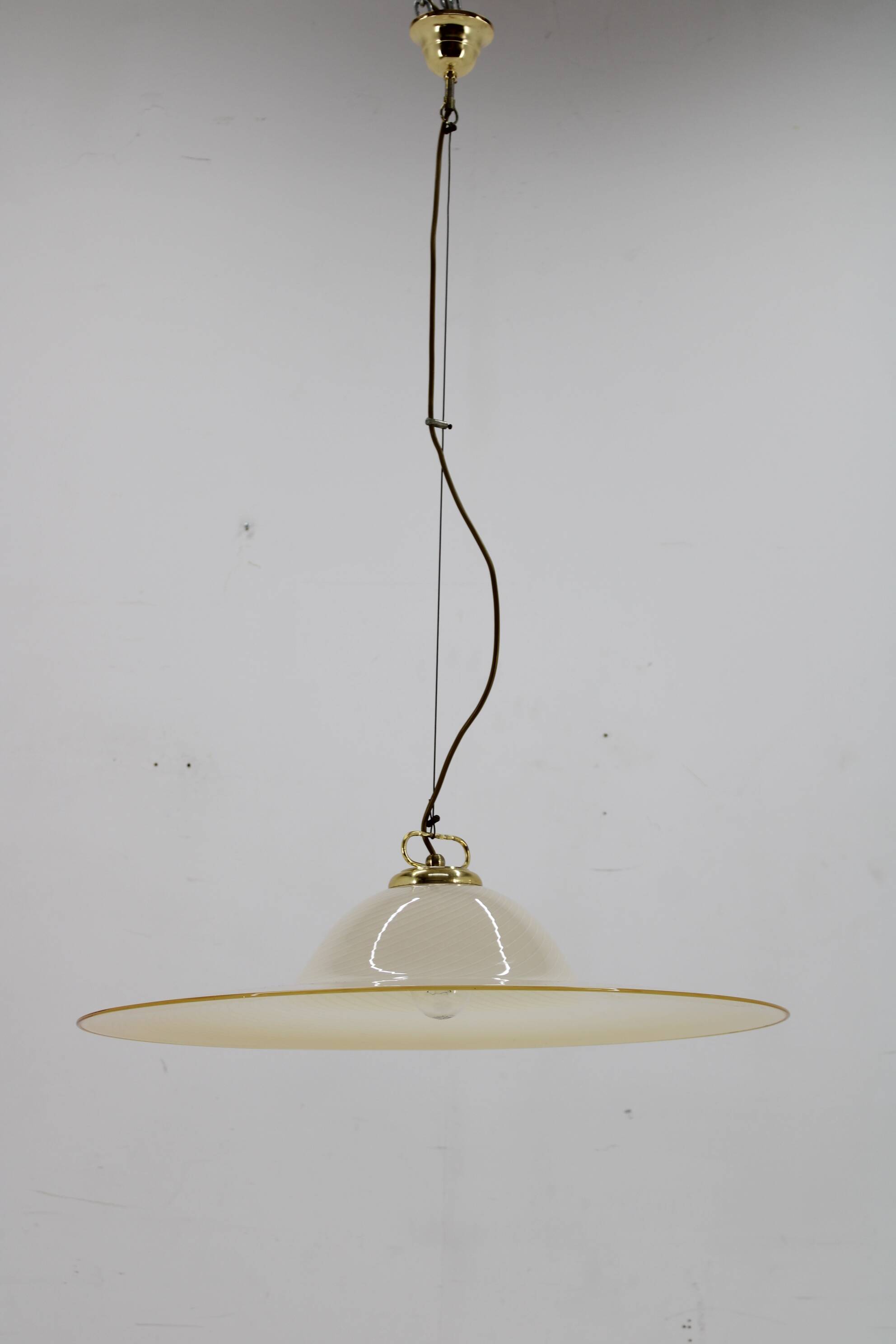 1960s Italian Glass Pendant Lamp