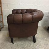 Paire de fauteuils cuir