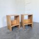 Pair of pine stools or bedside tables, mountain furniture, 1950s