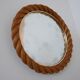 Rope work circular mid-century mirror