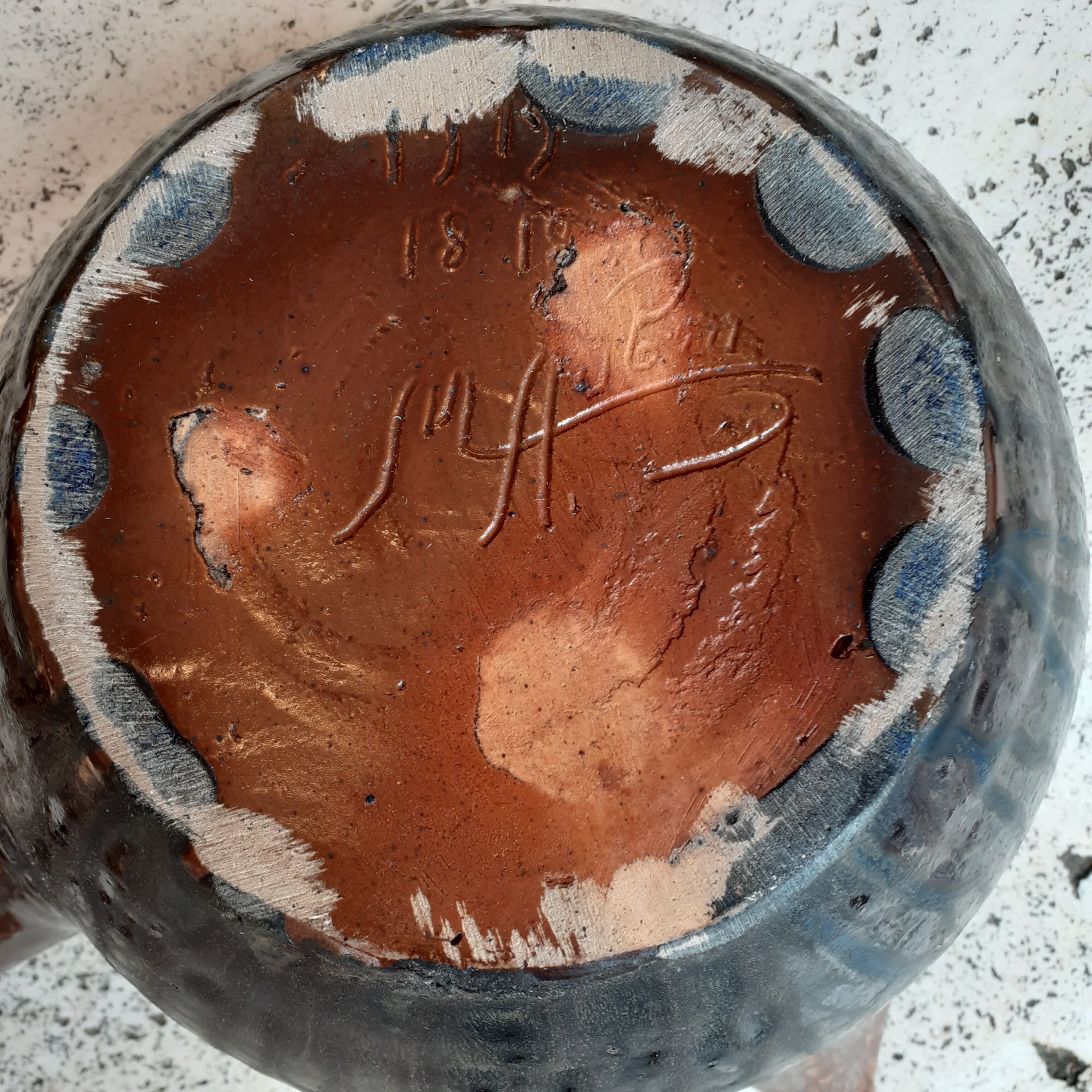 XXL enamelled sandstone pourer