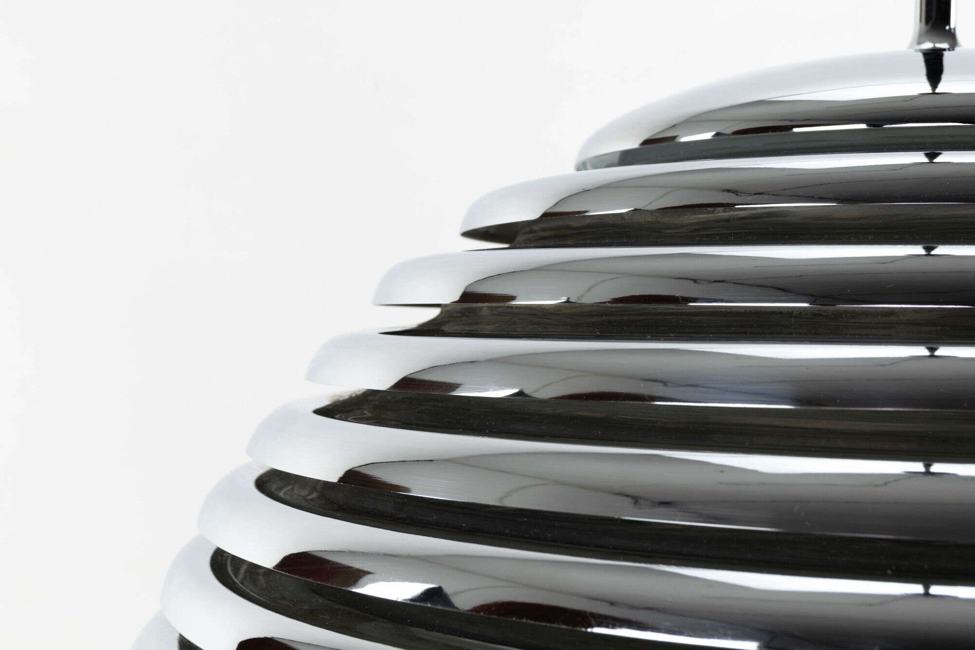 Large Kazuo Motozawa Space Age Chrome Saturno Chandelier for Staff, Germany 1972