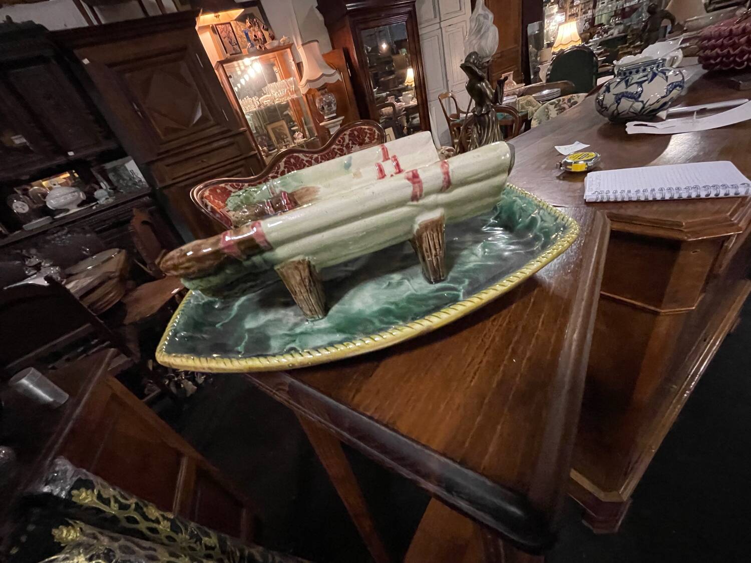 Ceramic asparagus dish 1950