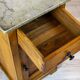Art Nouveau Pine Nightstand with Stone Top, 1910