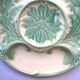 RARE Plate Green Artichoke in slurry, signed GIEN France
