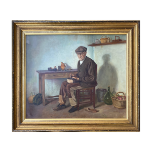 Tableau avec cadre Atelier du cordonnier