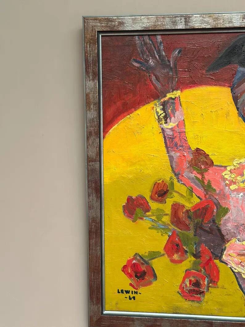 Original Swedish Oil on Canvas - "Matador" by Gösta Lewin (1920–2016)