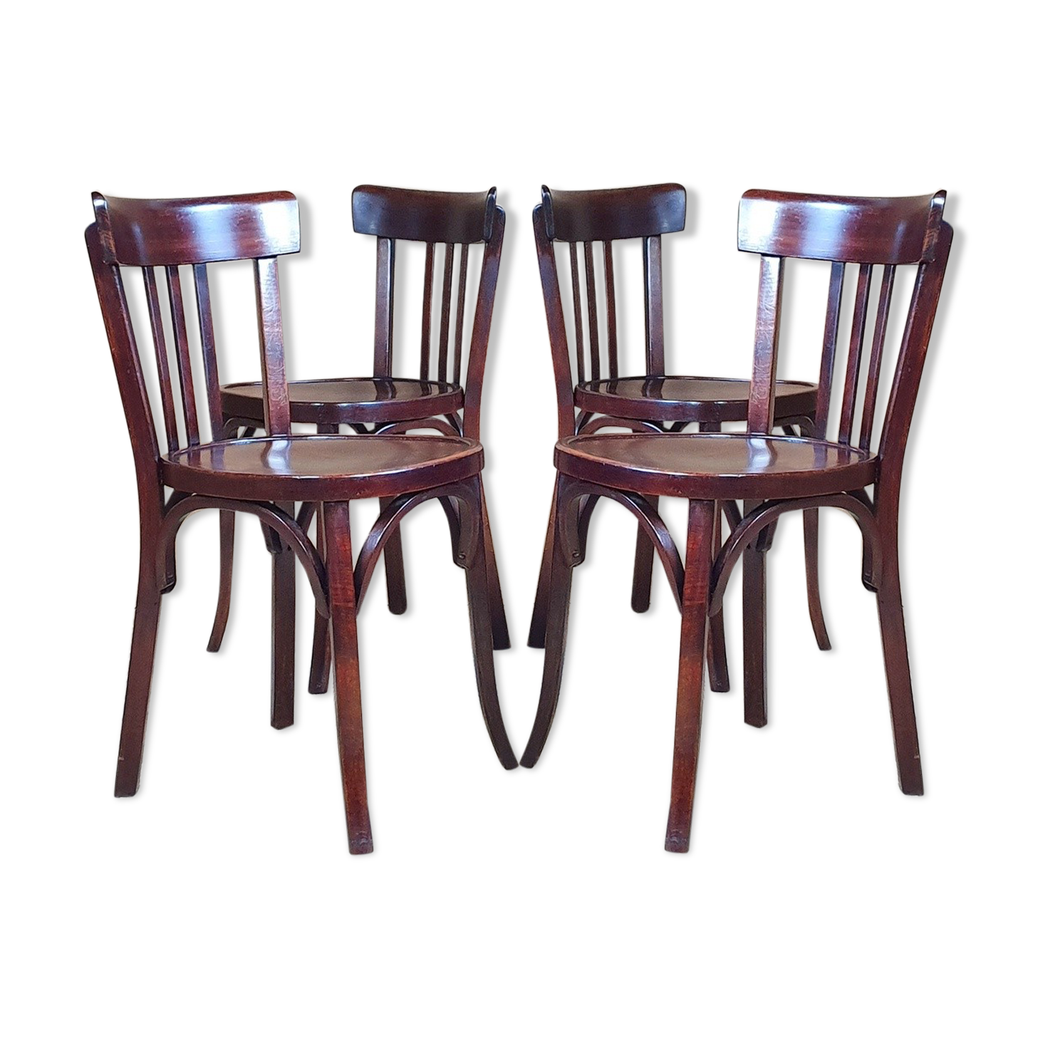Set 4 chairs Baumann No.43 50s