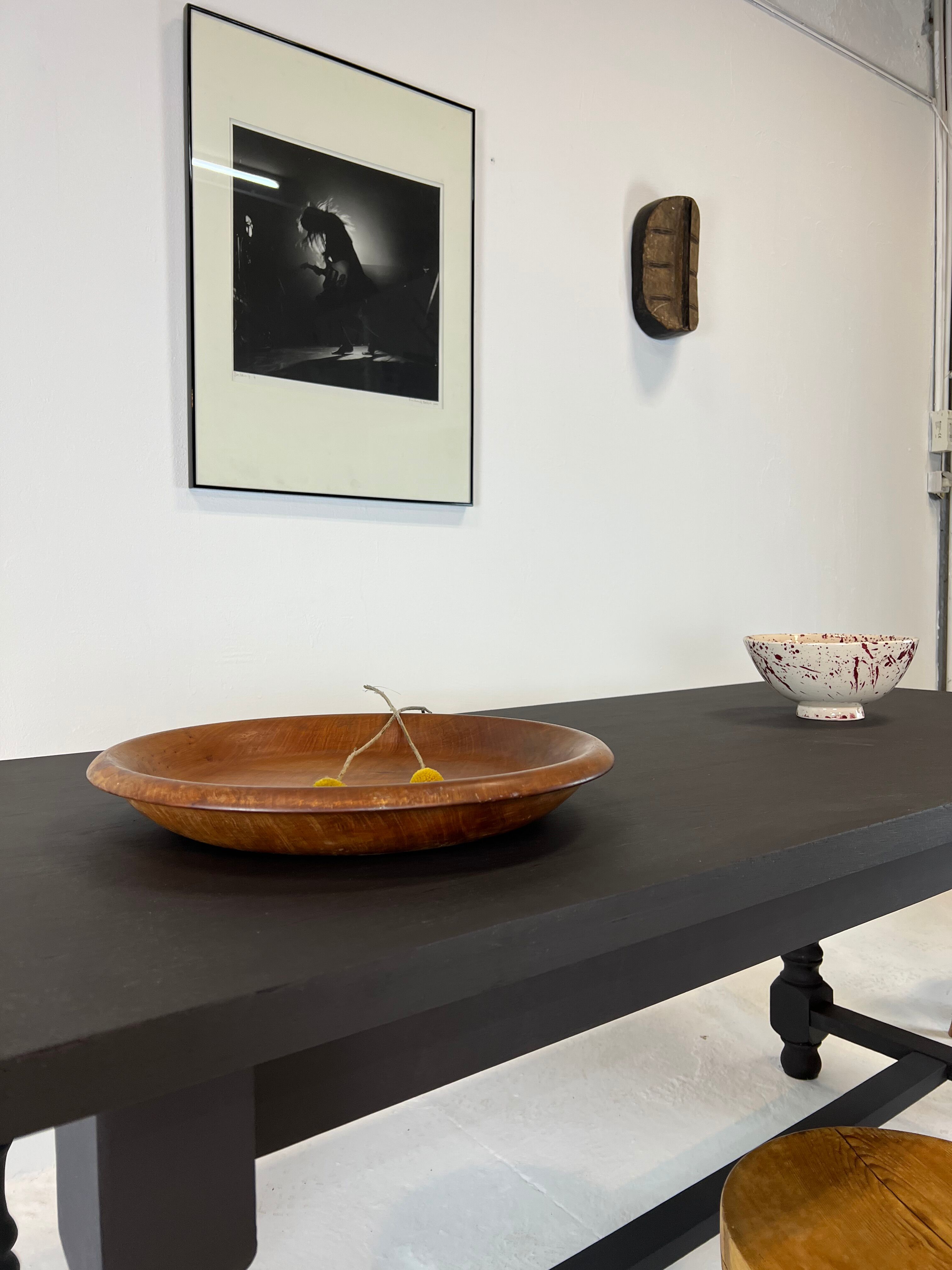 Matte black farmhouse table