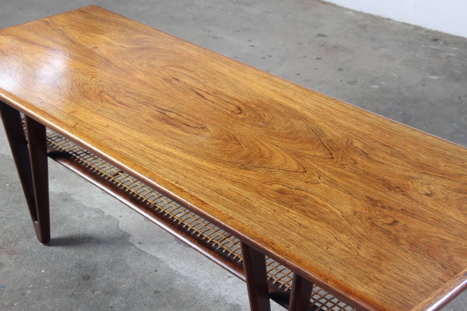 Vintage coffee table, Danish Design with V-Shaped Legs, Kurt Østervig 1950s
