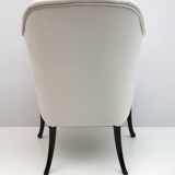 Pair of Giorgetti Italian Velvet Armchairs "Progetti", 1980s