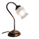 Swan neck lamp and frosted glass tulip