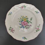 Set de 4 assiettes vintage bouquet de roses Lunéville Keller et Guérin