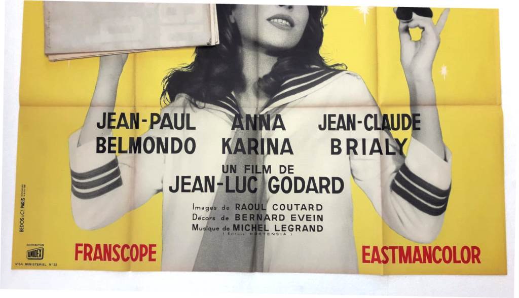 Movie poster "A Woman Is a Woman" 1961 Godard, Belmondo, Brialy...