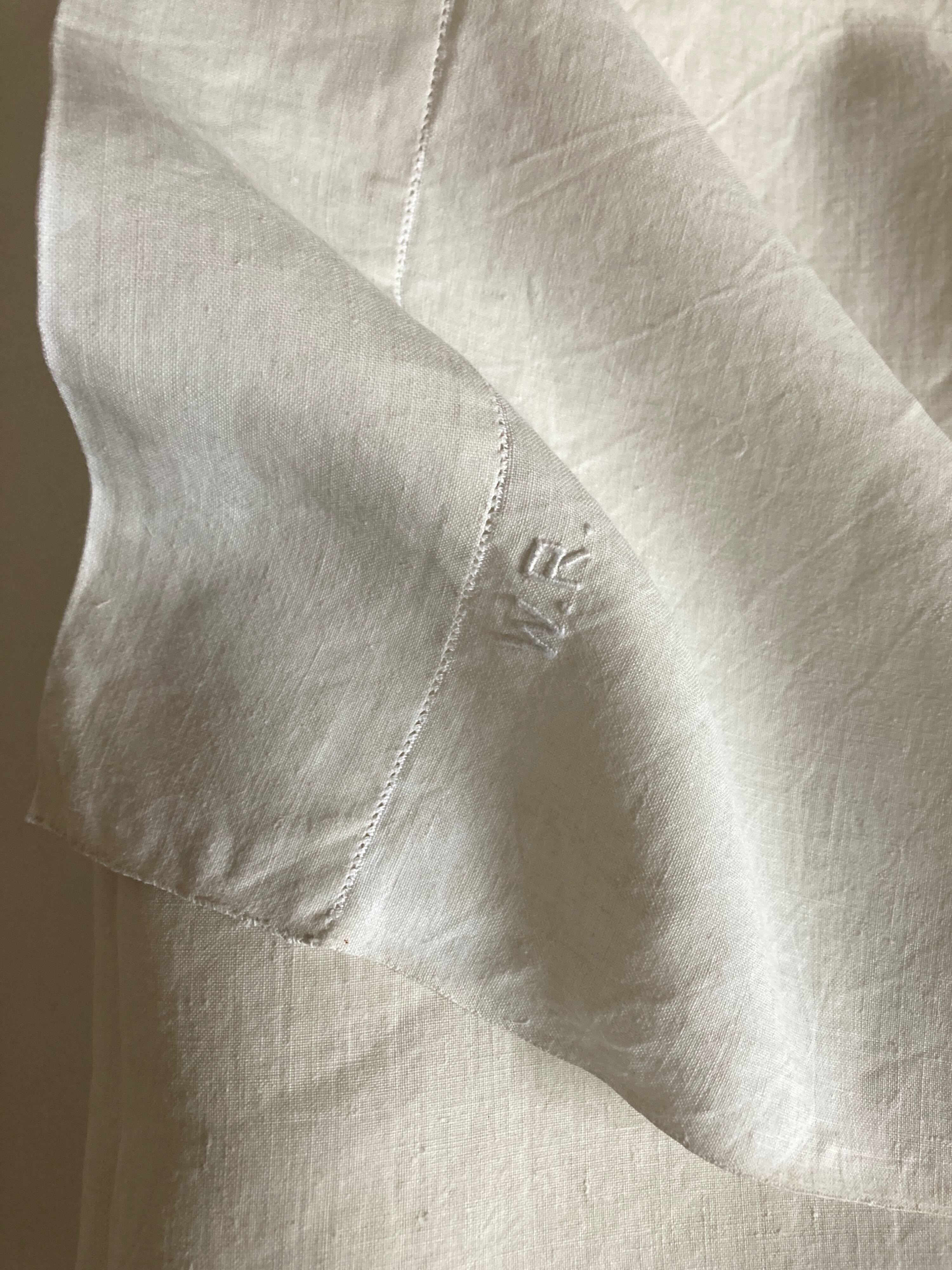 Linen thread chateau cloth width 260cm reserve linen