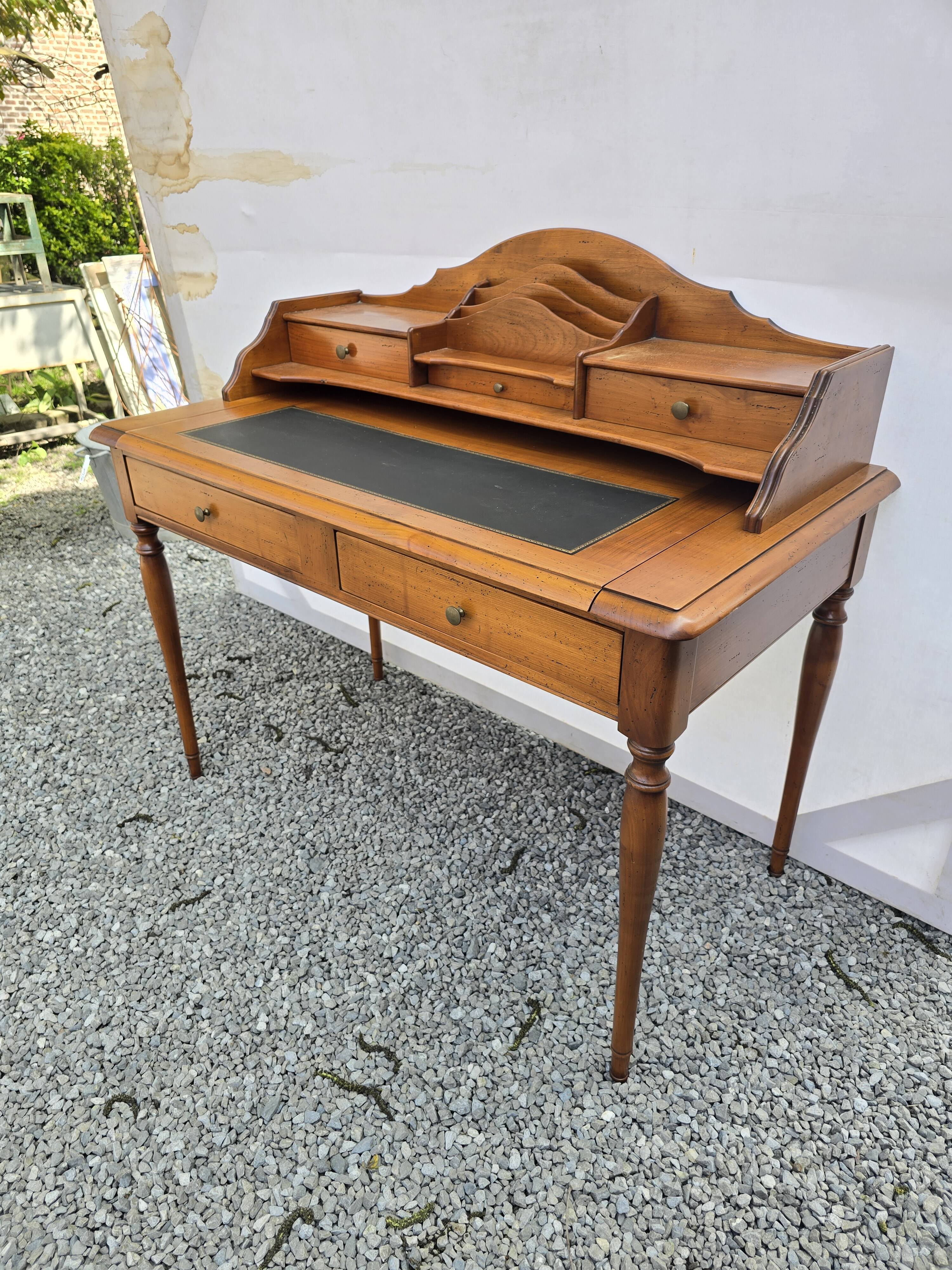 Solid cherry desk with sliding top