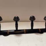 Wooden coat rack with 4 hooks