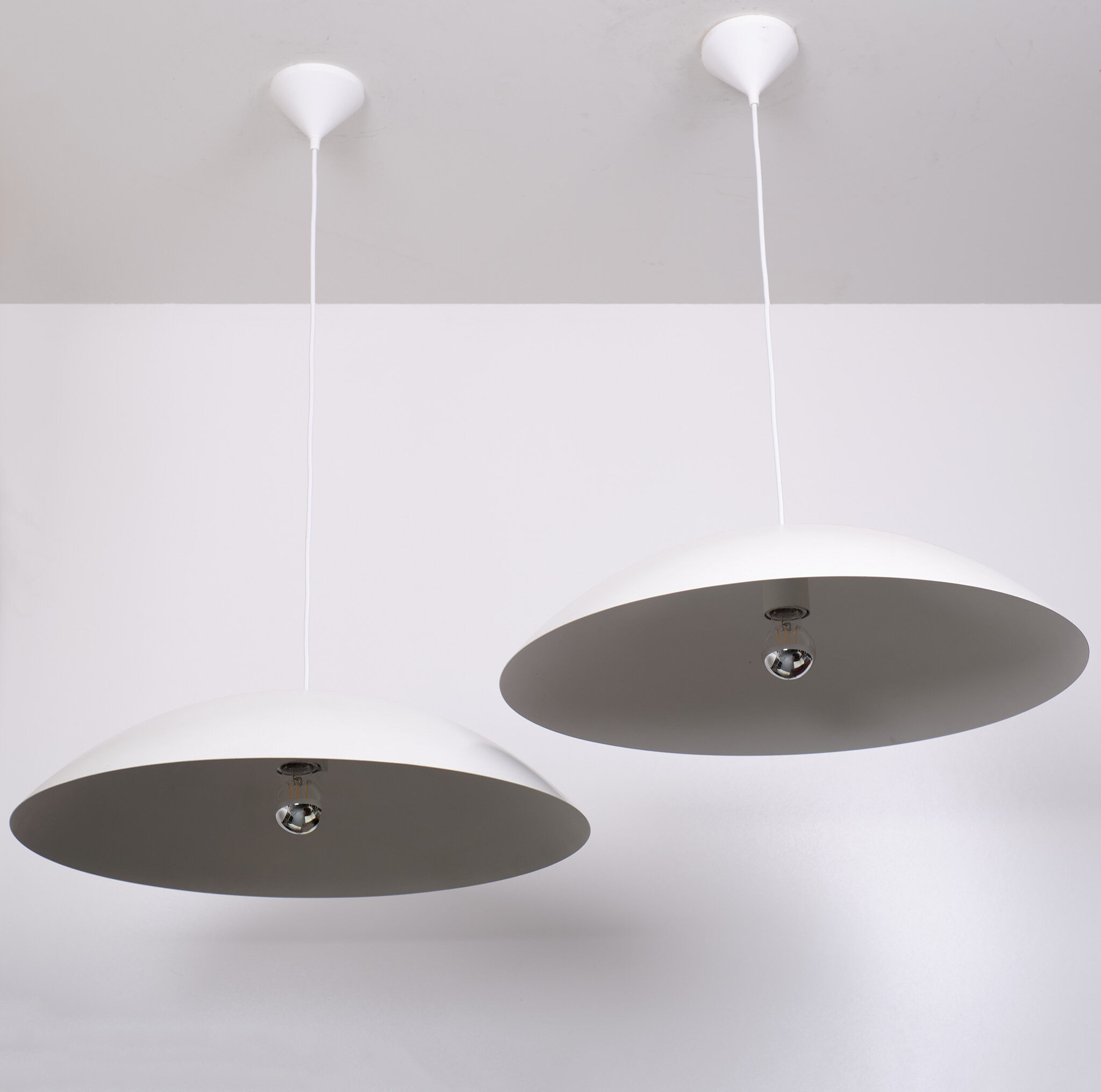 Two Large Pendant Lamps Claus Bonderup and Torsten Thorup 1975 Denmark
